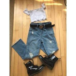 Wild Fable Kick Flare Crop jean